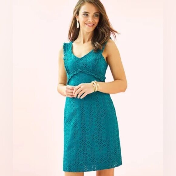 Lilly Pulitzer Kaylee Eyelet Shift Dress - Picture 1 of 10